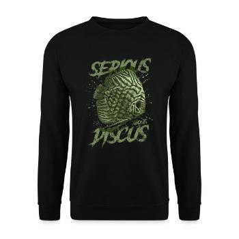 Sérieux au sujet du discus aquariophile gardien de discus - Sweat-shirt Unisexe - noir - Devant - Alina (178cm) & Michal (187cm)