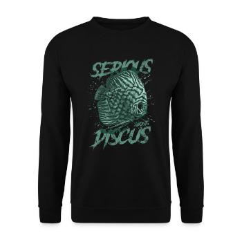 Sérieux au sujet du discus aquariophile gardien de discus - Sweat-shirt Unisexe - noir - Devant - Alina (178cm) & Michal (187cm)