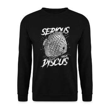 Sérieux au sujet du discus aquariophile gardien de discus - Sweat-shirt Unisexe - noir - Devant - Alina (178cm) & Michal (187cm)