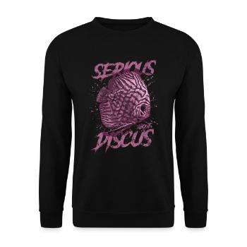 Sérieux au sujet du discus aquariophile gardien de discus - Sweat-shirt Unisexe - noir - Devant - Alina (178cm) & Michal (187cm)