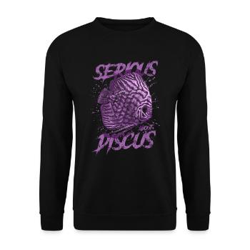 Sérieux au sujet du discus aquariophile gardien de discus - Sweat-shirt Unisexe - noir - Devant - Alina (178cm) & Michal (187cm)