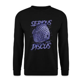 Sérieux au sujet du discus aquariophile gardien de discus - Sweat-shirt Unisexe - noir - Devant - Alina (178cm) & Michal (187cm)