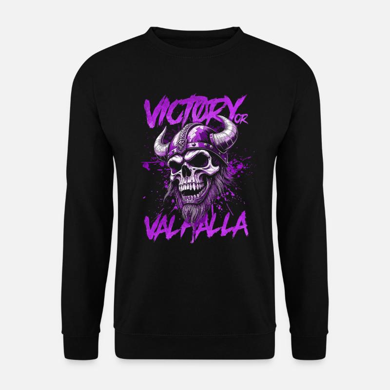 Nordischer Wikingersieg oder Walhalla - Unisex Pullover - Schwarz