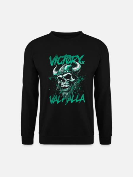 Nordischer Wikingersieg oder Walhalla - Unisex Pullover - Schwarz
