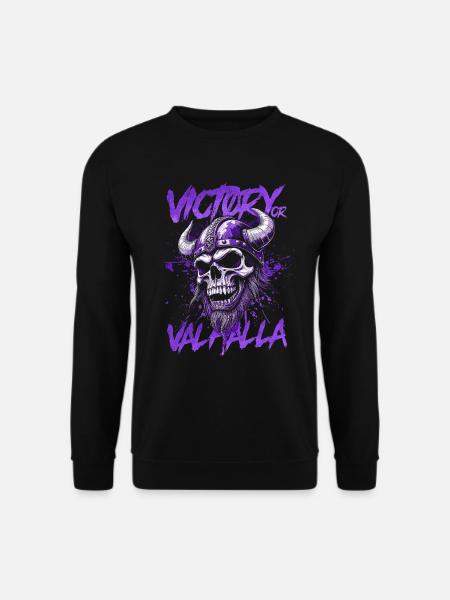 Nordischer Wikingersieg oder Walhalla - Unisex Pullover - Schwarz