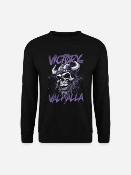 Nordischer Wikingersieg oder Walhalla - Unisex Pullover - Schwarz