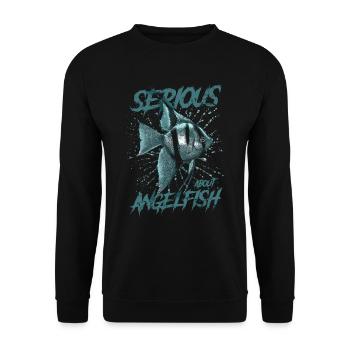 Ernsthaft über Altum Kaiserfisch Fish Keeper - Unisex Pullover - Schwarz - Vorne - Alina (178cm) & Michal (187cm)