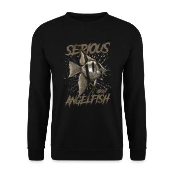 Ernsthaft über Altum Kaiserfisch Fish Keeper - Unisex Pullover - Schwarz - Vorne - Alina (178cm) & Michal (187cm)