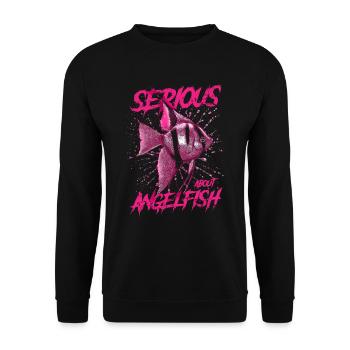 Ernsthaft über Altum Kaiserfisch Fish Keeper - Unisex Pullover - Schwarz - Vorne - Alina (178cm) & Michal (187cm)