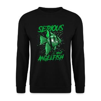Ernsthaft über Altum Kaiserfisch Fish Keeper - Unisex Pullover - Schwarz - Vorne - Alina (178cm) & Michal (187cm)