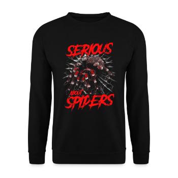 Ernst über Spiders Pet Tarantula Besitzer - Unisex Pullover - Schwarz - Vorne - Alina (178cm) & Michal (187cm)