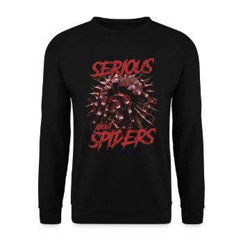 Ernst über Spiders Pet Tarantula Besitzer - Unisex Pullover - Schwarz - Vorne - Alina (178cm) & Michal (187cm)