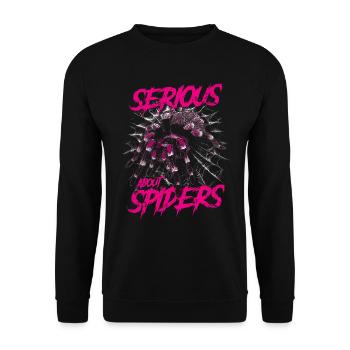 Ernst über Spiders Pet Tarantula Besitzer - Unisex Pullover - Schwarz - Vorne - Alina (178cm) & Michal (187cm)