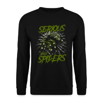 Sérieux au sujet des araignées Propriétaire de tarentule de compagnie - Sweat-shirt Unisexe - noir - Devant - Alina (178cm) & Michal (187cm)