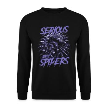 Ernst über Spiders Pet Tarantula Besitzer - Unisex Pullover - Schwarz - Vorne - Alina (178cm) & Michal (187cm)