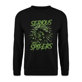 Ernst über Spiders Pet Tarantula Besitzer - Unisex Pullover - Schwarz - Vorne - Alina (178cm) & Michal (187cm)