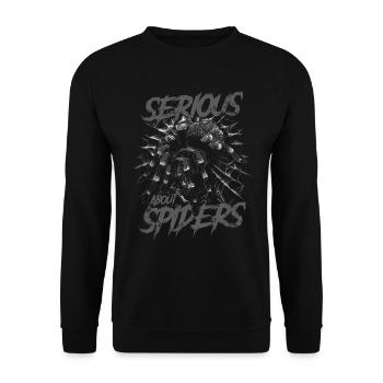 Ernst über Spiders Pet Tarantula Besitzer - Unisex Pullover - Schwarz - Vorne - Alina (178cm) & Michal (187cm)