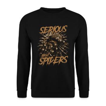 Ernst über Spiders Pet Tarantula Besitzer - Unisex Pullover - Schwarz - Vorne - Alina (178cm) & Michal (187cm)