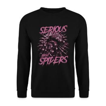Sérieux au sujet des araignées Propriétaire de tarentule de compagnie - Sweat-shirt Unisexe - noir - Devant - Alina (178cm) & Michal (187cm)