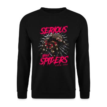 Serious About Spiders Tarentule de compagnie née en 1995 - Sweat-shirt Unisexe - noir - Devant - Alina (178cm) & Michal (187cm)