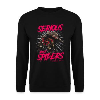 Serious About Spiders Tarentule de compagnie née en 2011 - Sweat-shirt Unisexe - noir - Devant - Alina (178cm) & Michal (187cm)