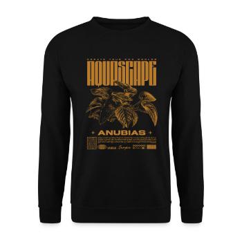 Aquascaping Anubias Aquatic Plant Fish Keeper - Unisex Sweatshirt - black - Front - Alina (178cm) & Michal (187cm)