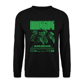 Aquascaping Anubias Aquatic Plant Fish Keeper - Unisex Sweatshirt - black - Front - Alina (178cm) & Michal (187cm)
