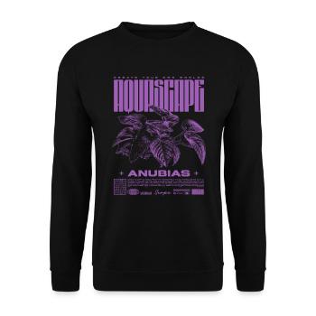 Aquascaping Anubias Aquatic Plant Fish Keeper - Unisex Sweatshirt - black - Front - Alina (178cm) & Michal (187cm)