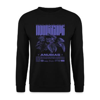 Aquascaping Anubias Aquatic Plant Fish Keeper - Unisex Sweatshirt - black - Front - Alina (178cm) & Michal (187cm)
