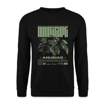 Aquascaping Anubias Aquatic Plant Fish Keeper - Unisex Sweatshirt - black - Front - Alina (178cm) & Michal (187cm)