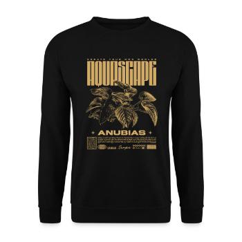 Aquascaping Anubias Aquatic Plant Fish Keeper - Unisex Sweatshirt - black - Front - Alina (178cm) & Michal (187cm)