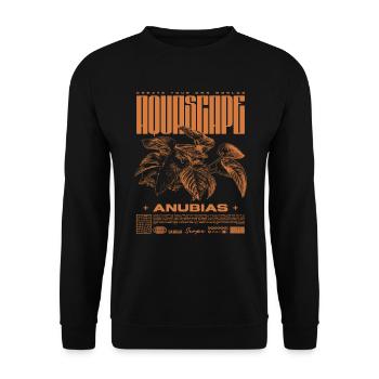 Aquascaping Anubias Aquatic Plant Fish Keeper - Unisex Sweatshirt - black - Front - Alina (178cm) & Michal (187cm)