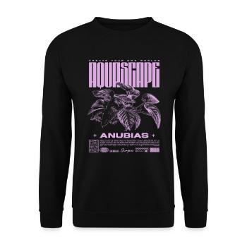 Aquascaping Anubias Aquatic Plant Fish Keeper - Unisex Sweatshirt - black - Front - Alina (178cm) & Michal (187cm)