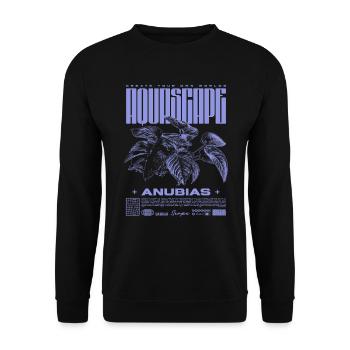 Aquascaping Anubias Aquatic Plant Fish Keeper - Unisex Sweatshirt - black - Front - Alina (178cm) & Michal (187cm)