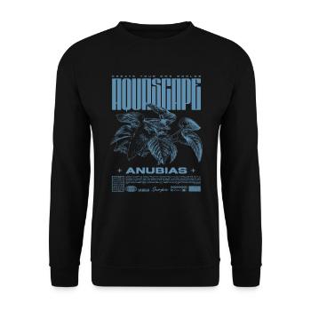 Aquascaping Anubias Aquatic Plant Fish Keeper - Unisex Sweatshirt - black - Front - Alina (178cm) & Michal (187cm)