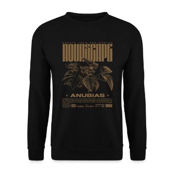Aquascaping Anubias Aquatic Plant Fish Keeper - Unisex Sweatshirt - black - Front - Alina (178cm) & Michal (187cm)