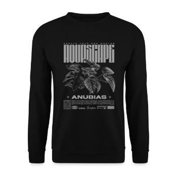 Aquascaping Anubias Aquatic Plant Fish Keeper - Unisex Sweatshirt - black - Front - Alina (178cm) & Michal (187cm)