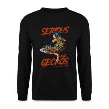 Passionné de geckos léopards depuis 1939 - Sweat-shirt Unisexe - noir - Devant - Alina (178cm) & Michal (187cm)