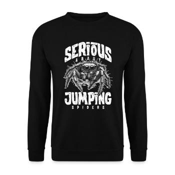 Sérieux au sujet des araignées sauteuses Propriétaire d’une araignée de compagnie - Sweat-shirt Unisexe - noir - Devant - Alina (178cm) & Michal (187cm)