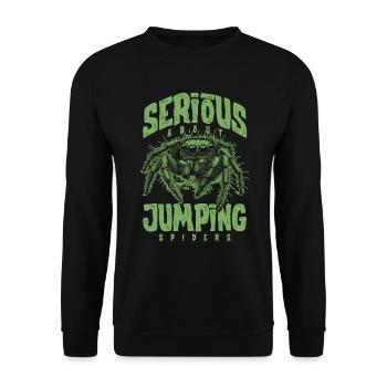 Sérieux au sujet des araignées sauteuses Propriétaire d’une araignée de compagnie - Sweat-shirt Unisexe - noir - Devant - Alina (178cm) & Michal (187cm)