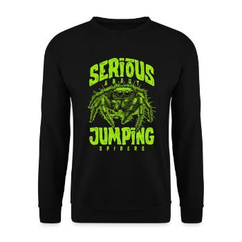 Sérieux au sujet des araignées sauteuses Propriétaire d’une araignée de compagnie - Sweat-shirt Unisexe - noir - Devant - Alina (178cm) & Michal (187cm)
