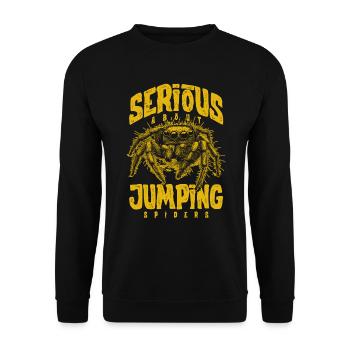 Sérieux au sujet des araignées sauteuses Propriétaire d’une araignée de compagnie - Sweat-shirt Unisexe - noir - Devant - Alina (178cm) & Michal (187cm)
