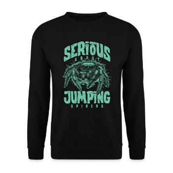 Sérieux au sujet des araignées sauteuses Propriétaire d’une araignée de compagnie - Sweat-shirt Unisexe - noir - Devant - Alina (178cm) & Michal (187cm)