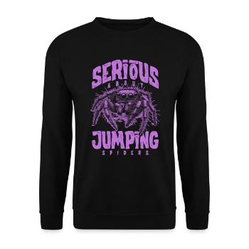 Sérieux au sujet des araignées sauteuses Propriétaire d’une araignée de compagnie - Sweat-shirt Unisexe - noir - Devant - Alina (178cm) & Michal (187cm)