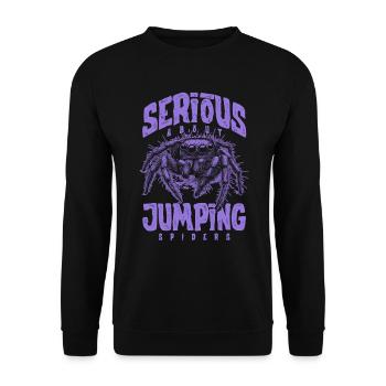 Sérieux au sujet des araignées sauteuses Propriétaire d’une araignée de compagnie - Sweat-shirt Unisexe - noir - Devant - Alina (178cm) & Michal (187cm)