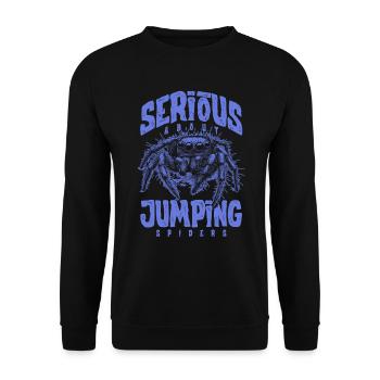 Sérieux au sujet des araignées sauteuses Propriétaire d’une araignée de compagnie - Sweat-shirt Unisexe - noir - Devant - Alina (178cm) & Michal (187cm)