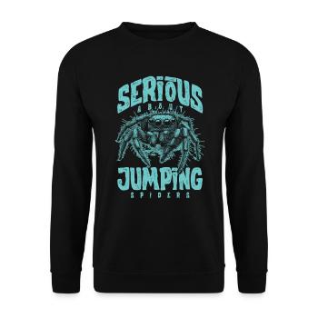 Sérieux au sujet des araignées sauteuses Propriétaire d’une araignée de compagnie - Sweat-shirt Unisexe - noir - Devant - Alina (178cm) & Michal (187cm)