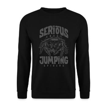 Sérieux au sujet des araignées sauteuses Propriétaire d’une araignée de compagnie - Sweat-shirt Unisexe - noir - Devant - Alina (178cm) & Michal (187cm)