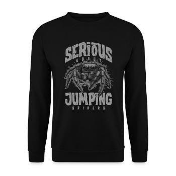 Sérieux au sujet des araignées sauteuses Propriétaire d’une araignée de compagnie - Sweat-shirt Unisexe - noir - Devant - Alina (178cm) & Michal (187cm)