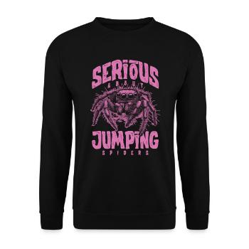 Sérieux au sujet des araignées sauteuses Propriétaire d’une araignée de compagnie - Sweat-shirt Unisexe - noir - Devant - Alina (178cm) & Michal (187cm)